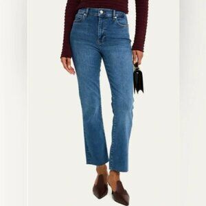 FRAME Le High Straight Jeans with Raw Hem 26